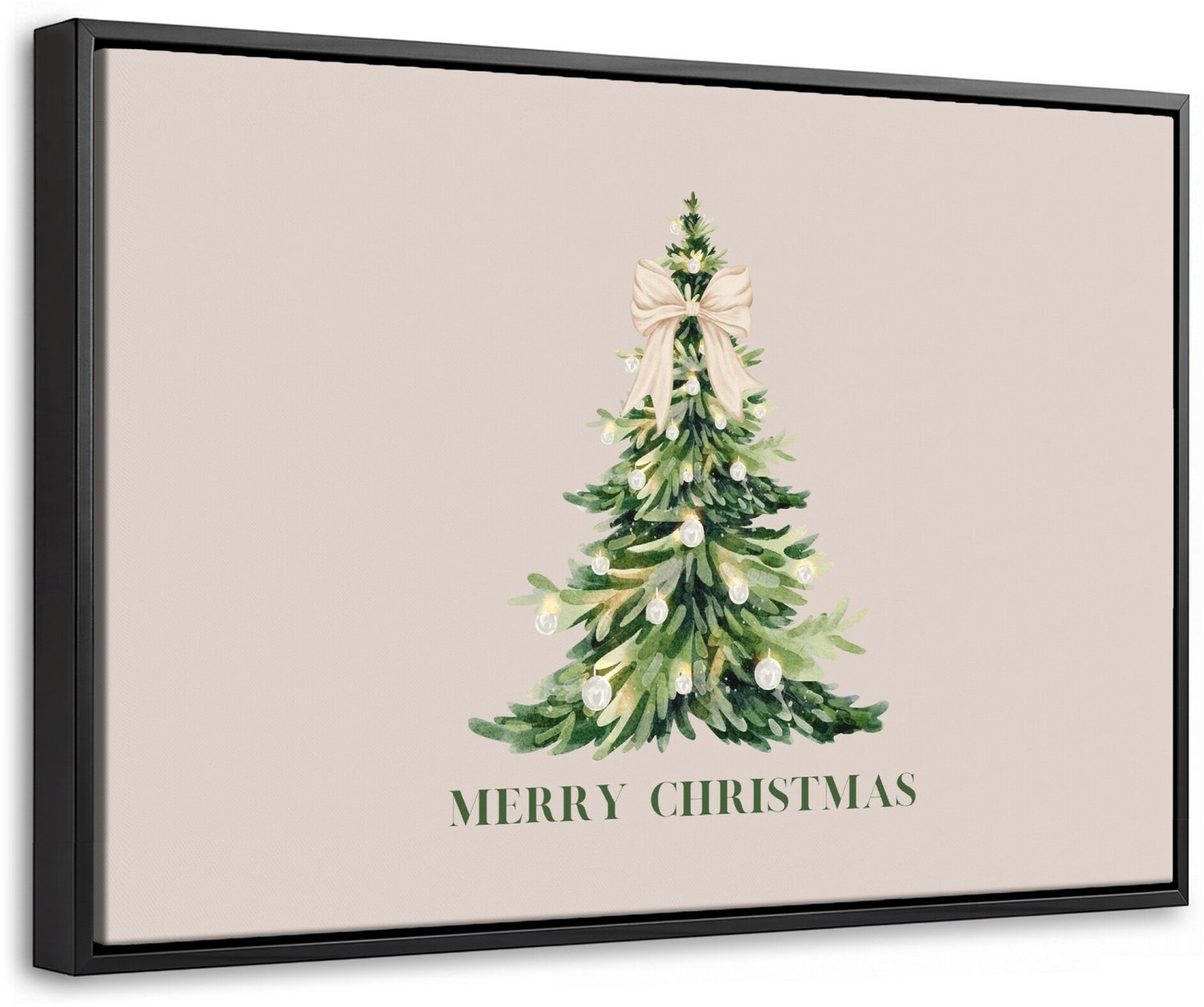 Canvas Schilderij met Baklijst 30x20cm - Kerst - Kerstboom - Tekst - Muurdecoratie woonkamer - Slaapkamer decoratie - Kamer accessoires - Schilderijen op canvas met lijst