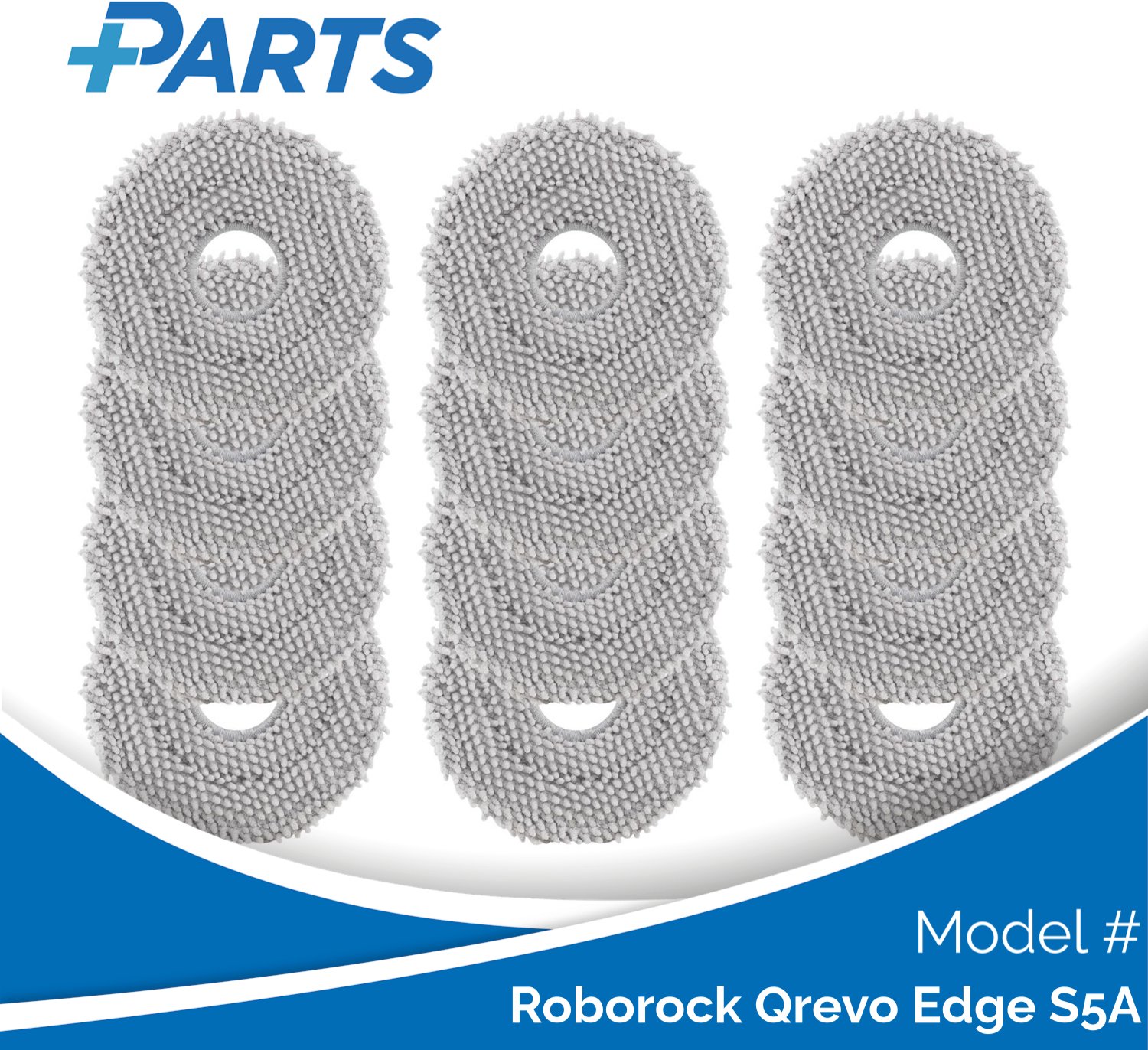 Plus.Parts Roborock Qrevo Edge S5A Dweilpads (12 Stuks, Plus.Parts® alternatief voor 8.02.0246) Overig