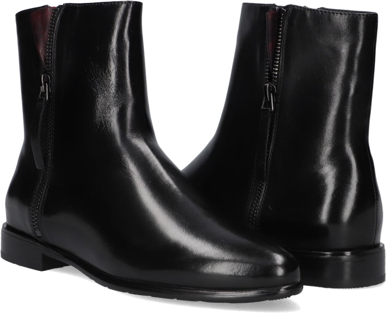 MARLOU Gg504 Enkellaarsjes - Enkelboots met rits - Dames - Zwart - Maat 38,5