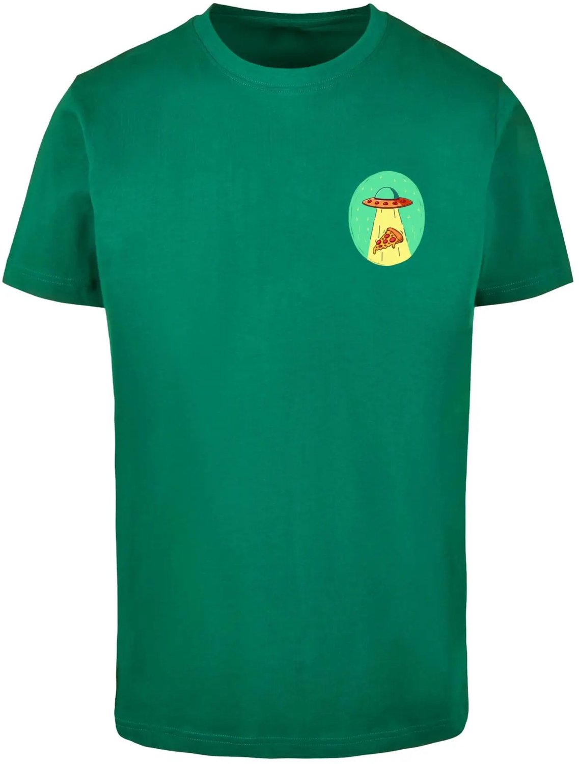 T-shirt Mister Tee Ufo Pizza Bosgroen