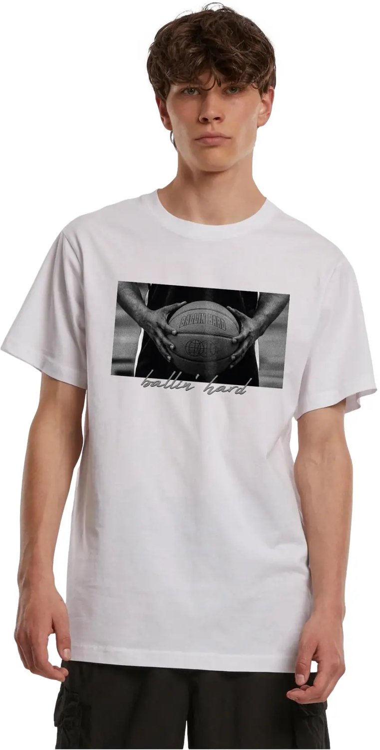T-shirt Mister Tee Ballin Hard Wit