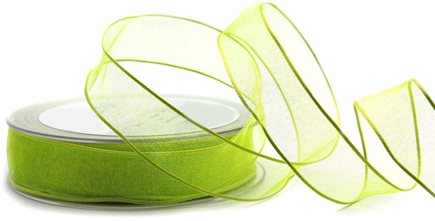 Chiffon Lint - 20 m x 25 mm - Lichtgroen