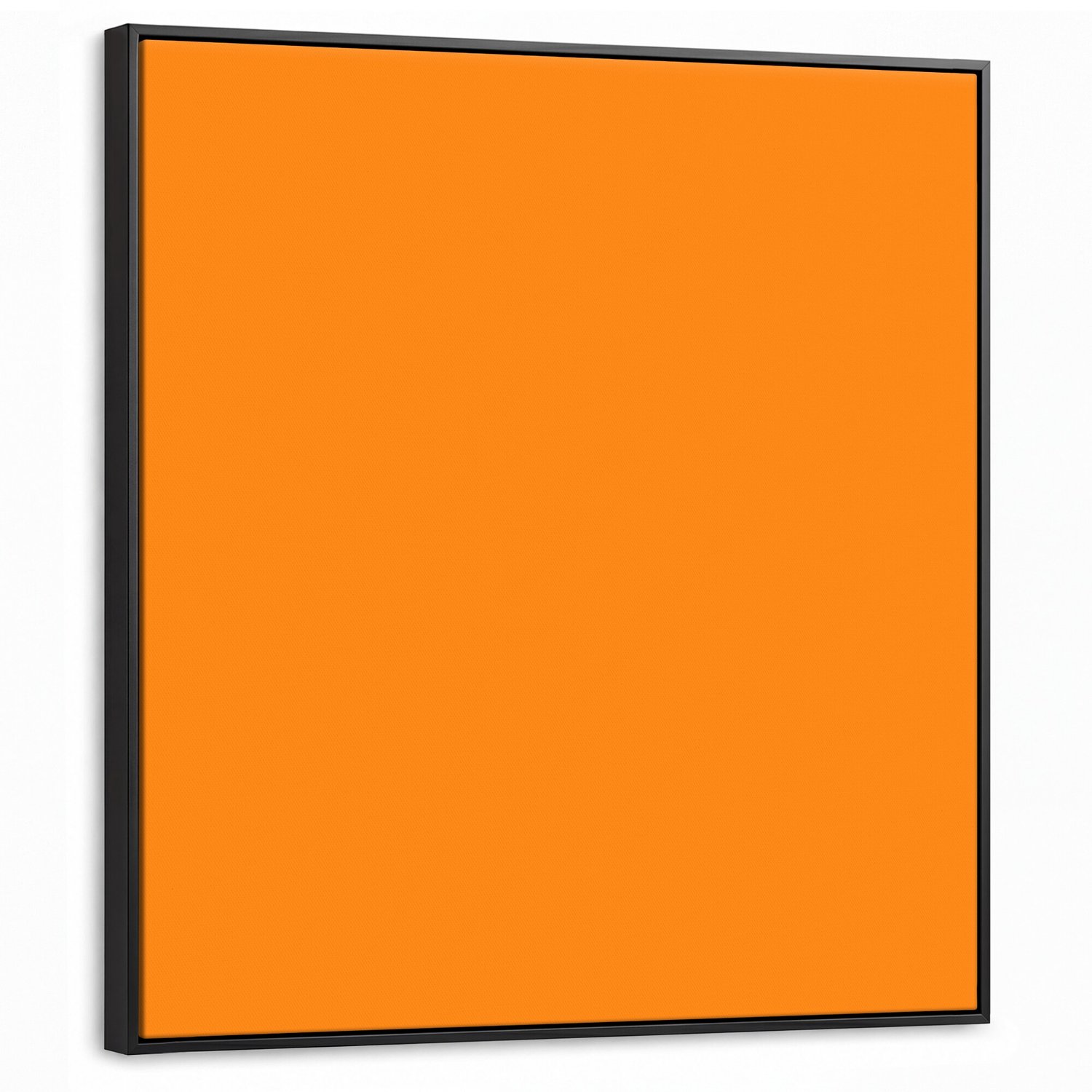Canvas Schilderij met Baklijst 90x90cm - Marigold - Glow - Oranje - Muurdecoratie woonkamer - Slaapkamer decoratie - Kamer accessoires - Schilderijen op canvas met lijst