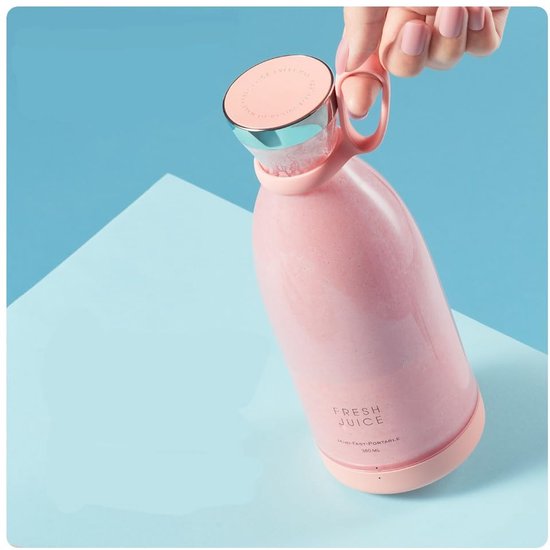 Draagbare blender - 350 ml - USB oplaadbaar - Roze — afbeelding 5