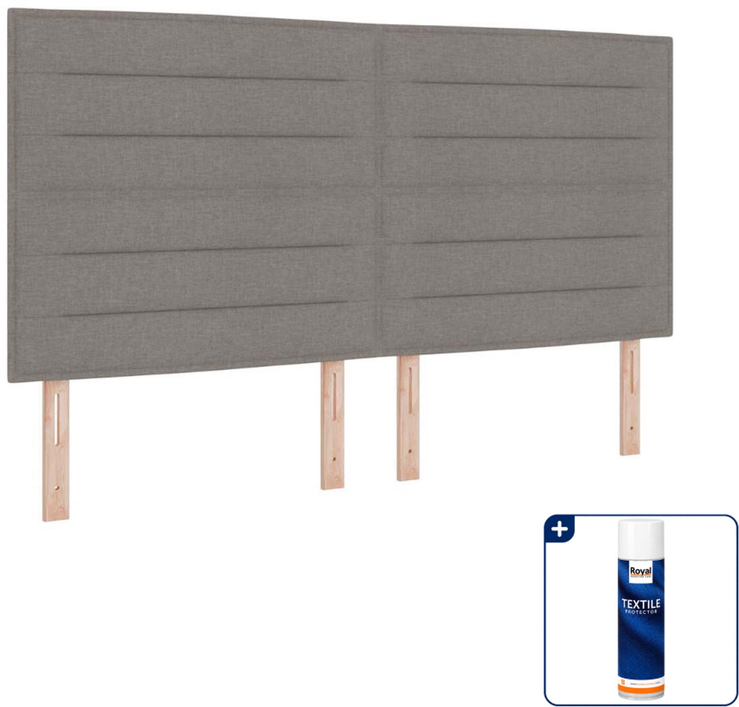 vidaXL Boxspring bed - Kingsize - 180 x 200 cm - taupe - Inclusief textielbeschermer 500 ml