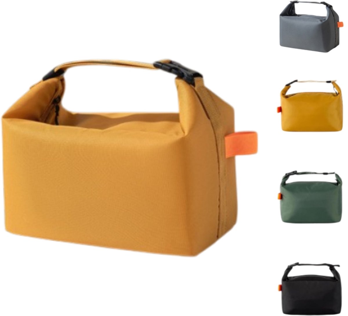 Lunchtas - Handtas voor lunch - Geïsoleerde lunchtas - Picknicktas - Geschikt voor volwassenen en kinderen - Geschikt voor werk, school en picknicks - Geel - 25*16*22 cm