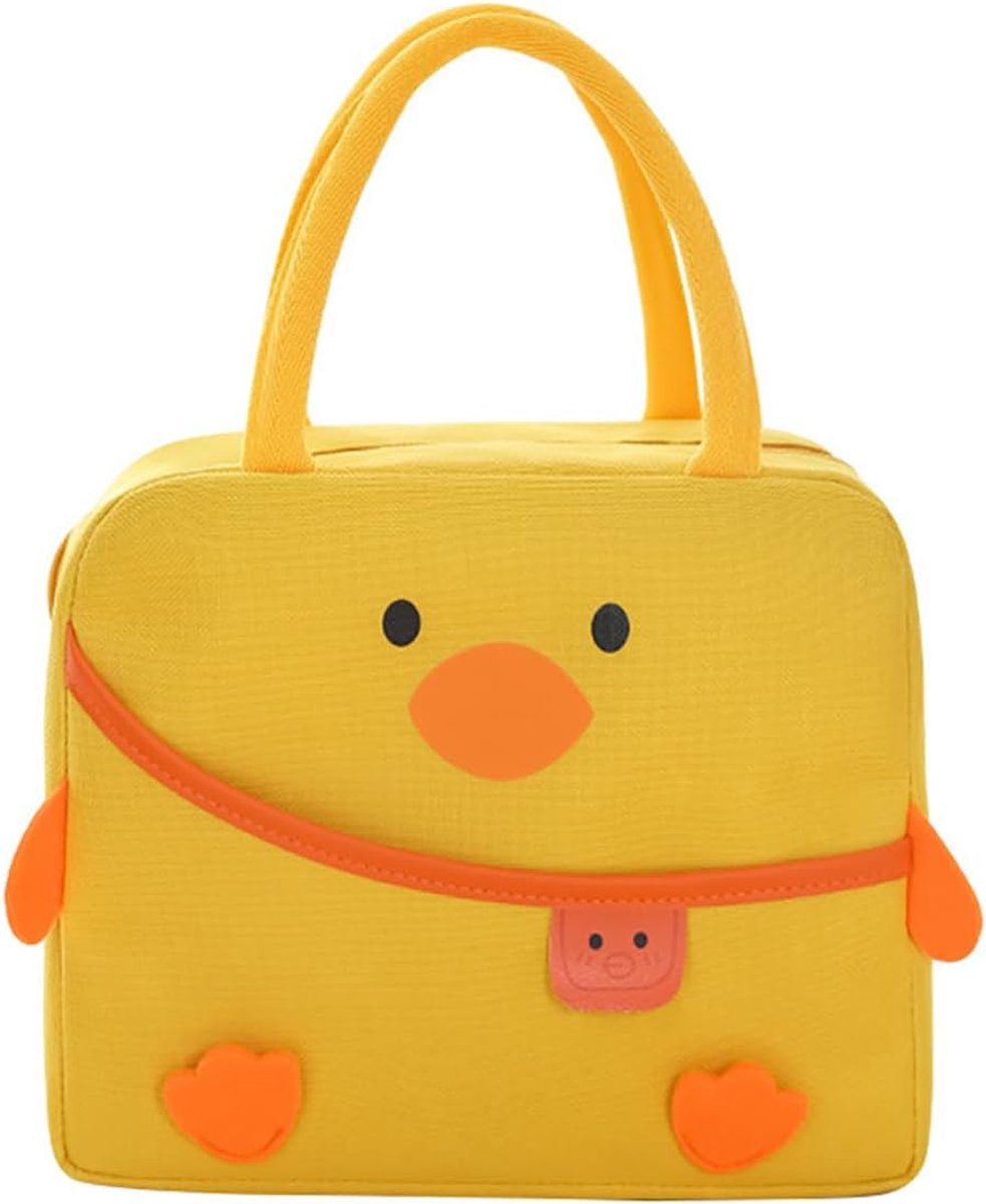 Schattige eend lunch geïsoleerde tas - herbruikbare handtas - geel - 23 * 13 * 19cm