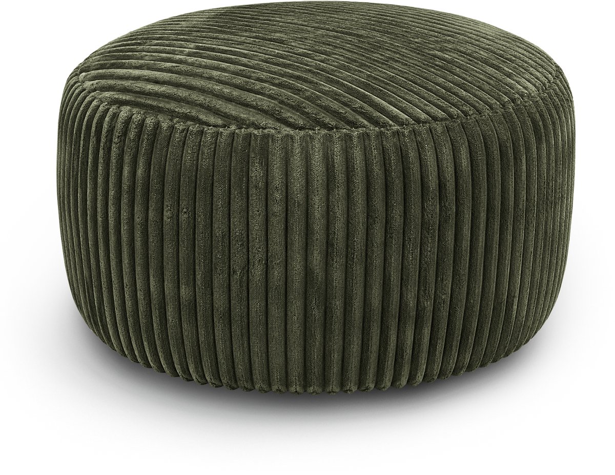 Ropilly Grote Zitzak voor Volwassenen - Zachte Luie Stoel - Groene Corduroy Zitzak - Traagschuim Vulling - 100x100x50 cm
