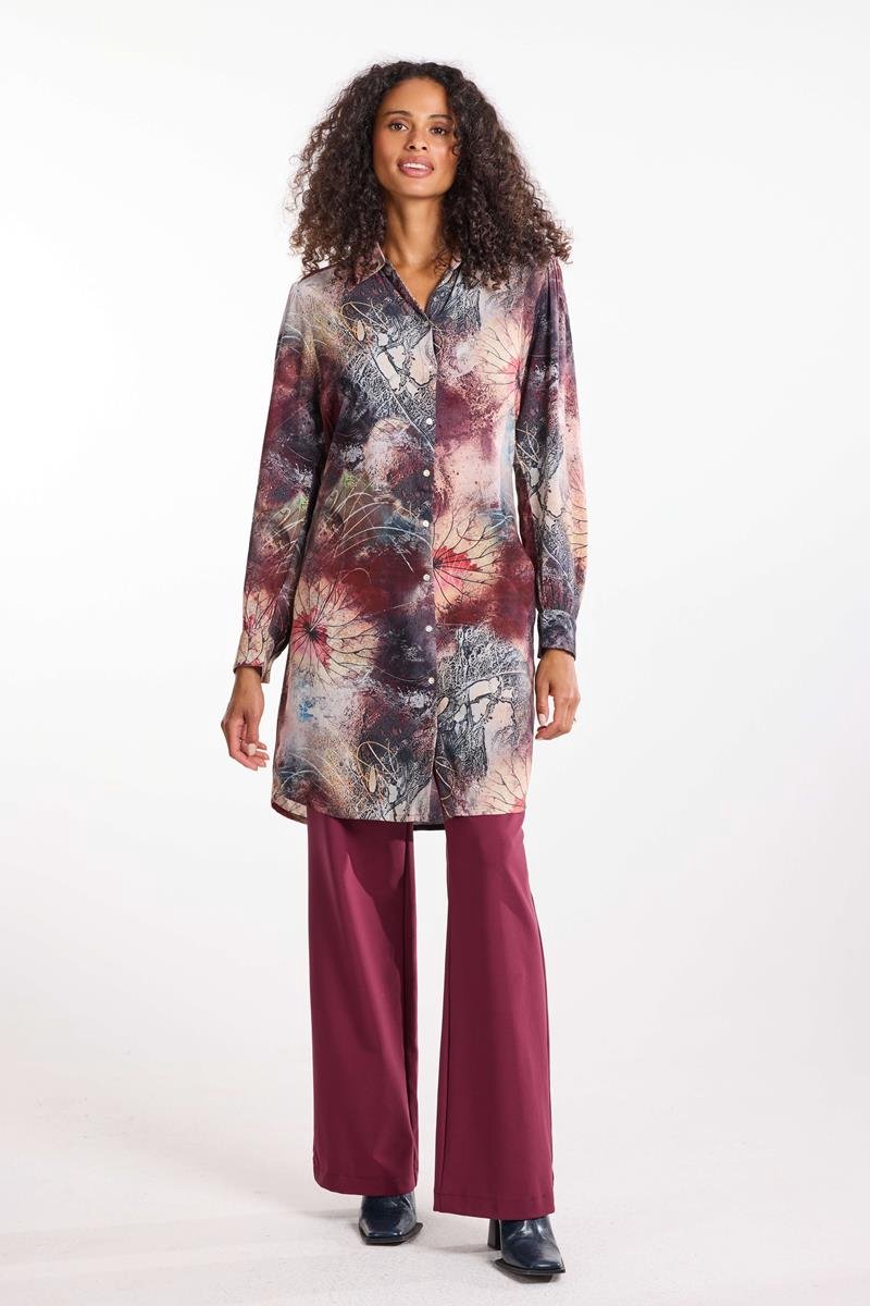 DIDI Dames Tunic Violet Burgundy Cloudroot print maat 36
