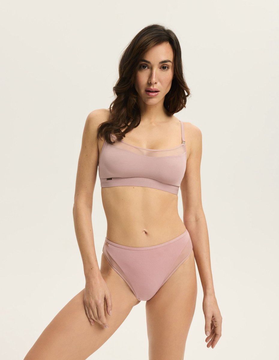 Esotiq Blissy - Damesstring - Hoge taille - Oudroze - Maat S