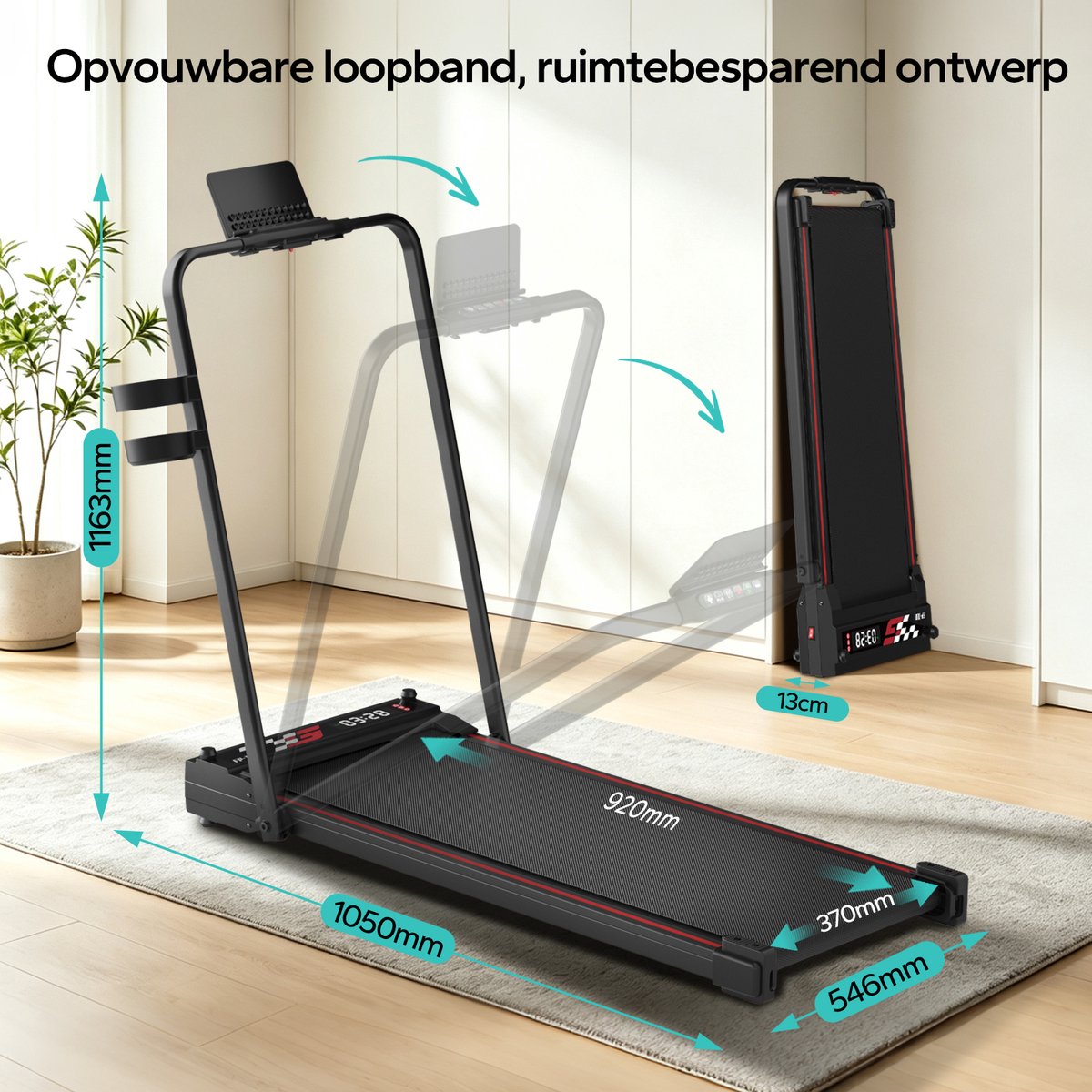 PULSE360 PULSE360 3.0HP Inklapbare Loopband - afbeelding 2