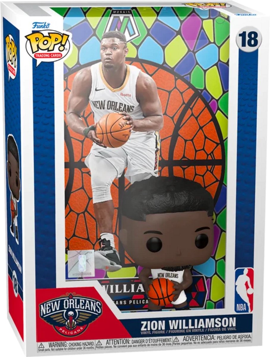 Pop Trading Cards: New Orleans Pelicans - Zion Williamson - Funko Pop #18