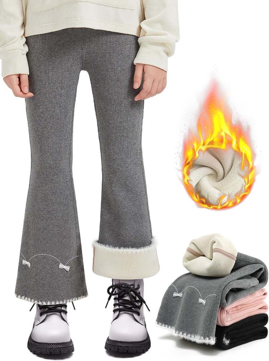 Thermolegging voor meisjes, uitlopende broek, stretch, winter, katoen, warme broek voor kinderen en peuters