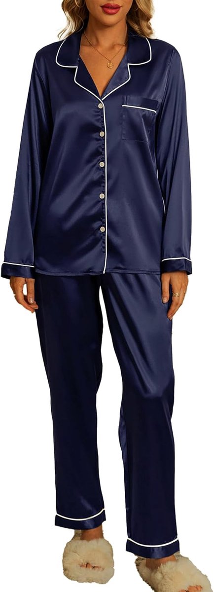 pyjama voor dames satijnen pyjama set dames button down lange dames bruidsmeisje pyjama tweedelige zijden pyjama voor vrouwen sets