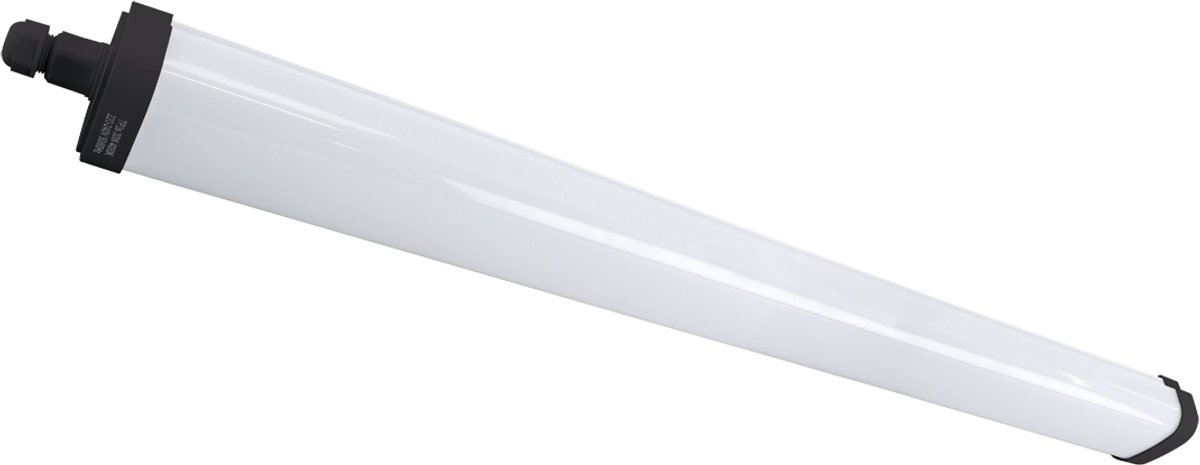 LAGAN - Led plafondlamp - LED Batten - LED Balk - 55W - 7050LUMEN - Waterdicht IP65 - Daglicht Wit 4000K - Kunststof - Zwart - 120cm - IK08