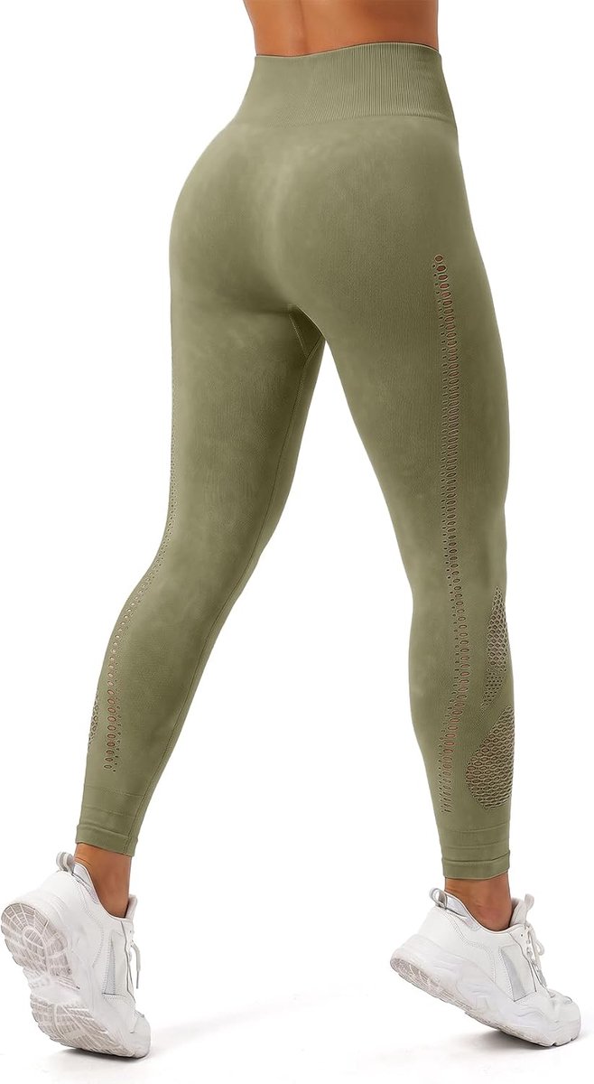 Sport Hoge Taille Blickdicht Workout Leggings Sporthose Fitnesshose Lange Panty