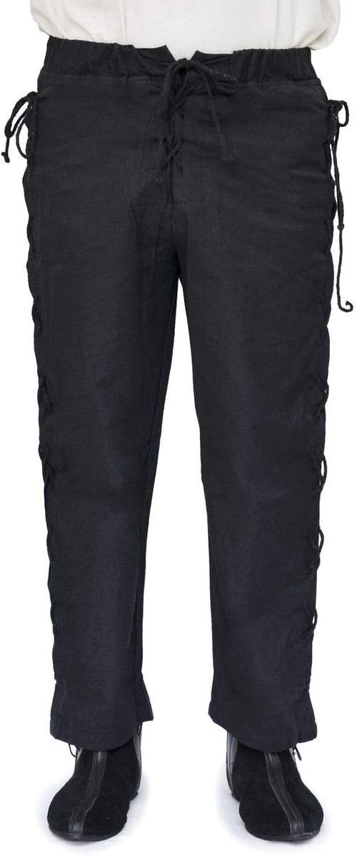 Broek Ansgir van katoen zwart, bruin S/M, L/XL, XXL/XXXL maat LARP
