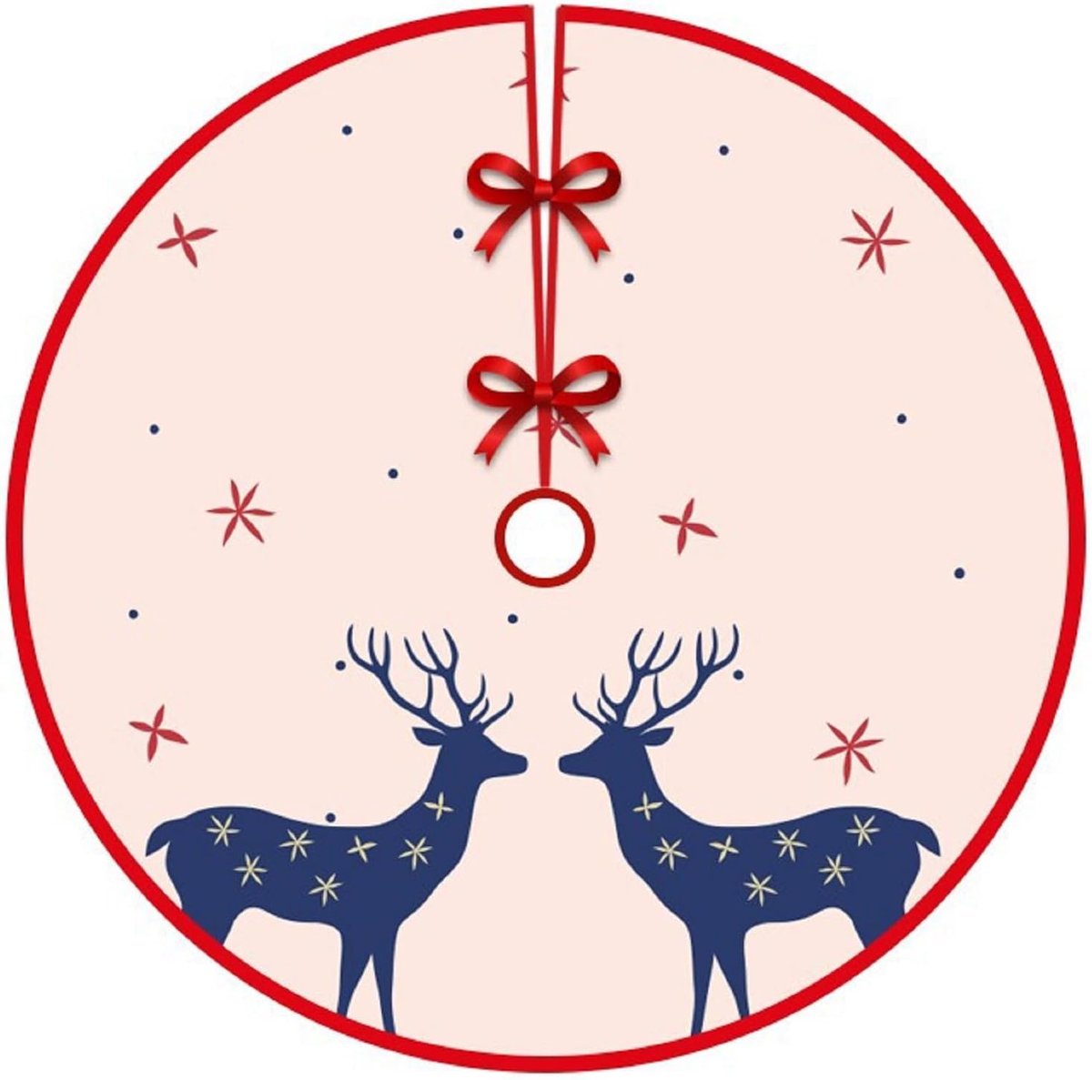 Rond 120cm/47inch kerstboom deken rok boomdeken kerstboomdeken rond dennenboom deken kerstboom, kerstboom tapijt dennenboom kerstboomrok(03)