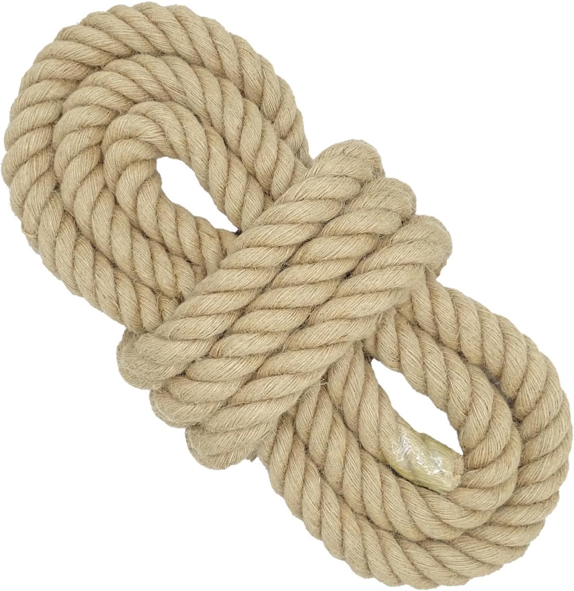 25 mm * 10 m Dik jute touw, 4 strengen gedraaid schommeltouw, Zwaar touwtrekken touw, Jutekoord voor knutselen, tuinieren, hangmat, huisdecoratie, balustrades, dokken
