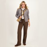 Je m'appelle Travelstof Dames Broek Straight fit Met stretch - Bruin - Maat XS
