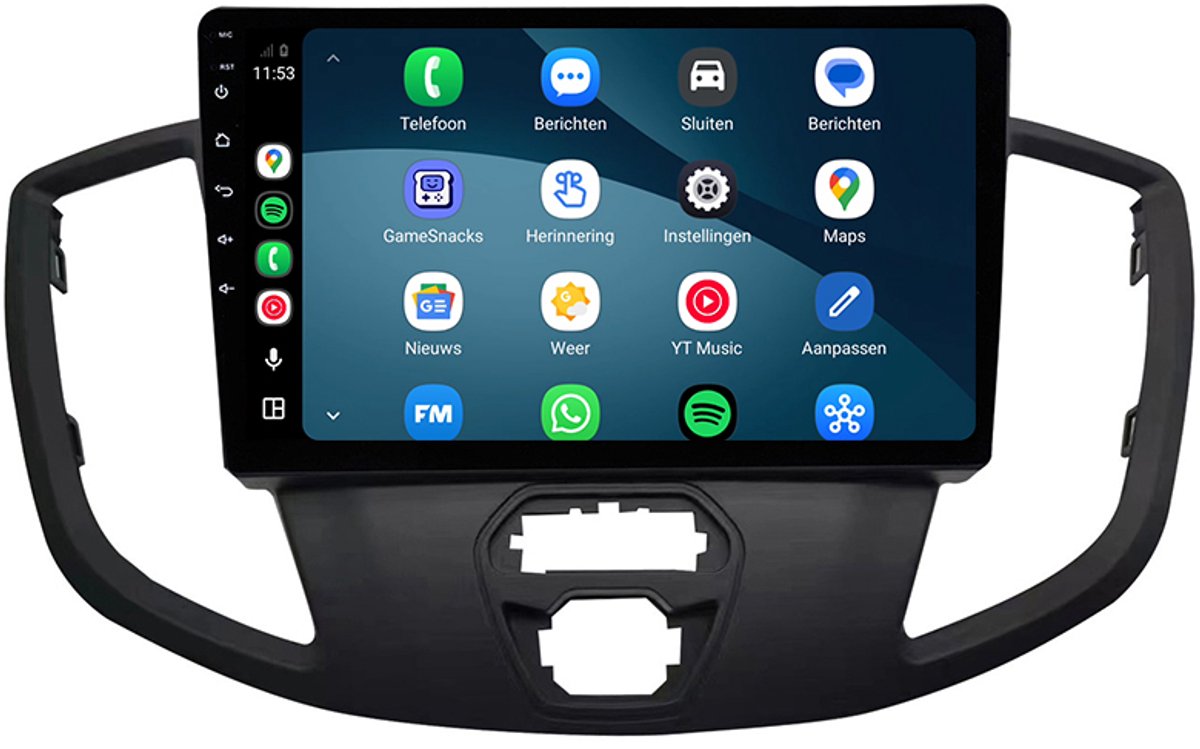 CarPlay autoradio geschikt voor Ford Transit | 2014 t/m 2021 | Cartronix CTX-7062 | 2014 2015 2016 2017 2018 2019 2020 2021 | 9 inch | Android 15 | Draadloos Apple CarPlay & Android Auto | 2GB + 32GB | Bluetooth & Wifi