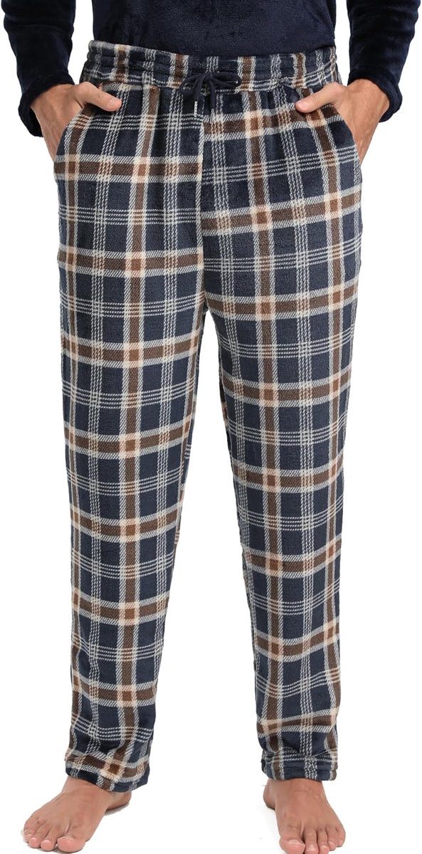 Herenpyjamabroek van fluweel voor herfst en winter