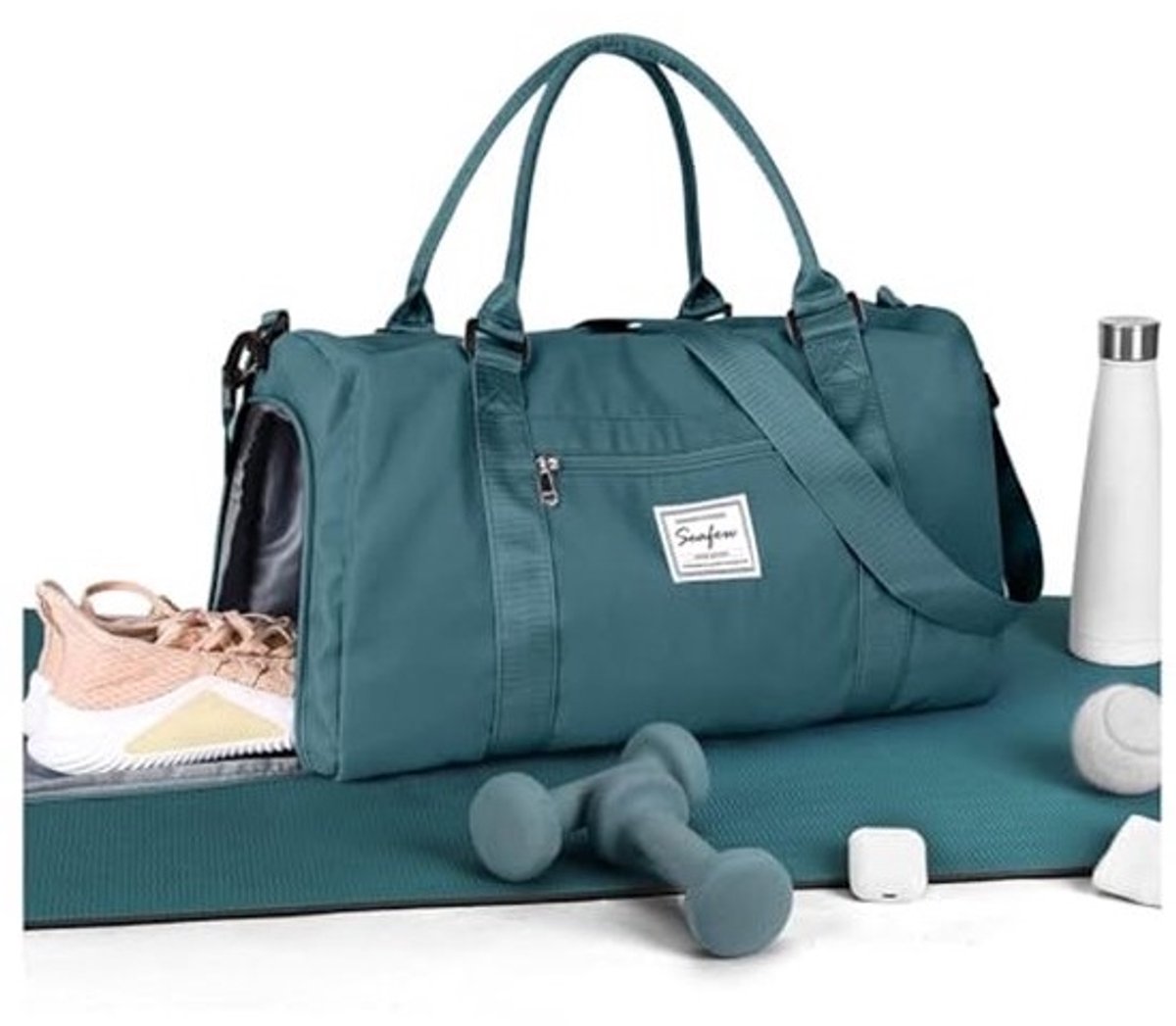 Sporttas voor Dames en Heren - Fitness Tas met Schoenenvak en Compartimenten voor Droge en Natte Items
