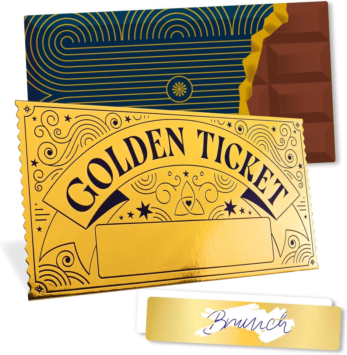 Gouden Ticket Cadeaubon: Kraslot Cadeaubon om Zelf in te Vullen – Kraslotten Zelf Maken – Gouden Krasbon – Gouden Ticket Voucher Kaart – Gepersonaliseerde Geschenken