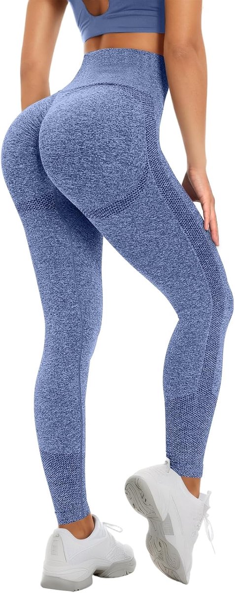 Leggings voor dames, hoge taille, sportlegging, ondoorzichtig, lange billen, push-up, naadloze sportbroek, buikweg, yogabroek voor sport, fitness, gym, workout