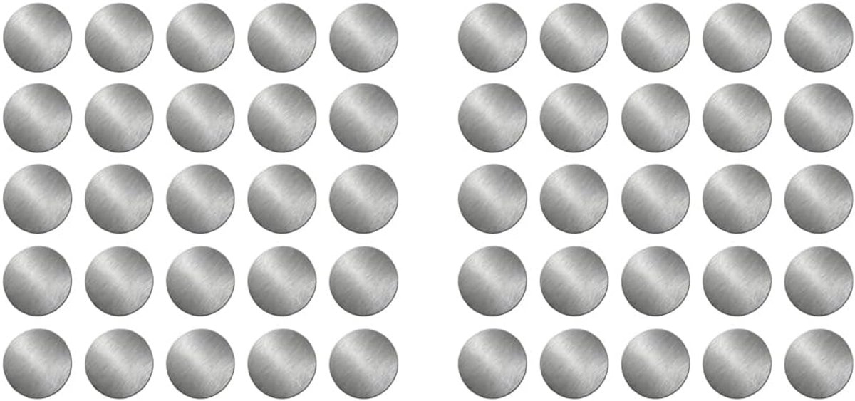 50 stuks metalen plaatjes, ronde metalen plaat voor magneten, zelfklevend als magnetische kleefpunten, magnetische kleefpads voor huishouden, kantoor en keuken