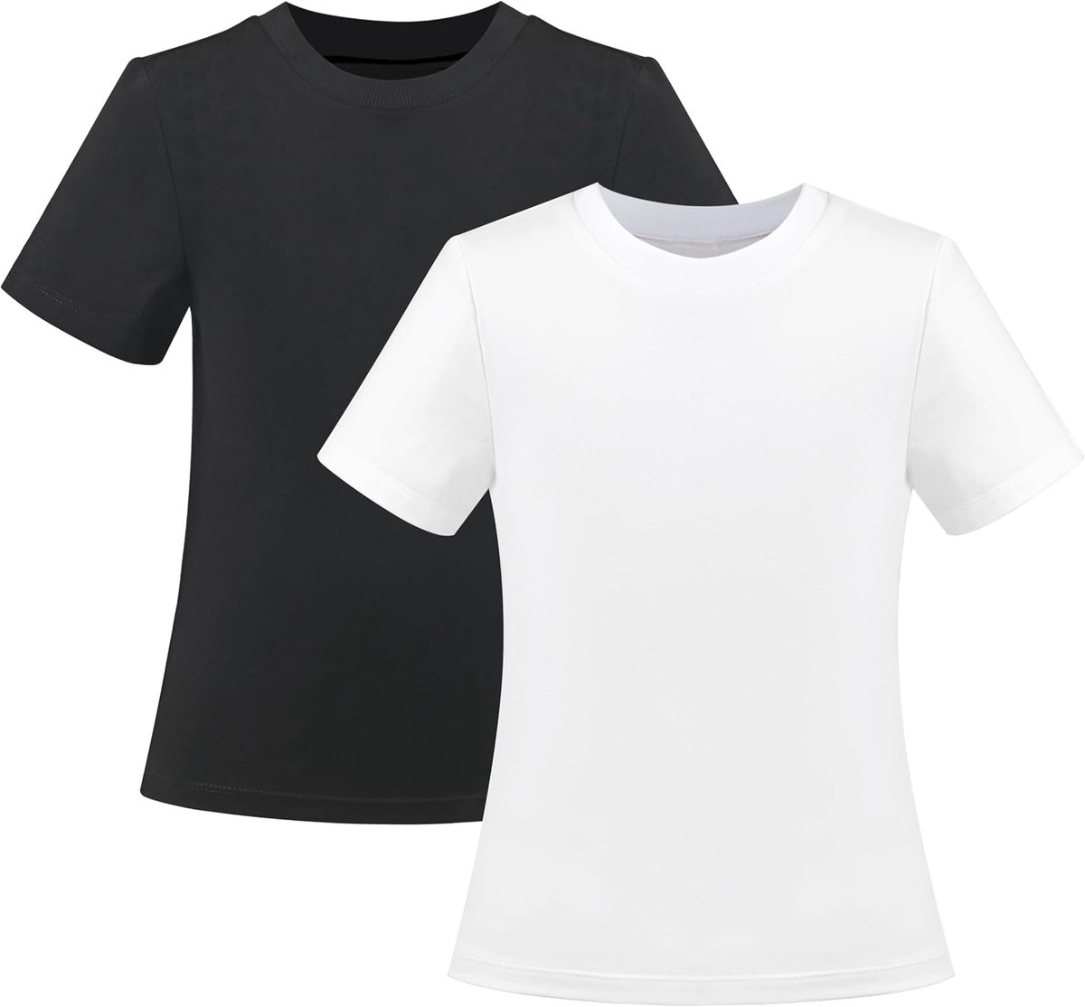 2 Pak Meisjes t shirt Top Tee Stevig Gestreept Eenvoudig Knus Katoen Essentieel 4-12 jaar