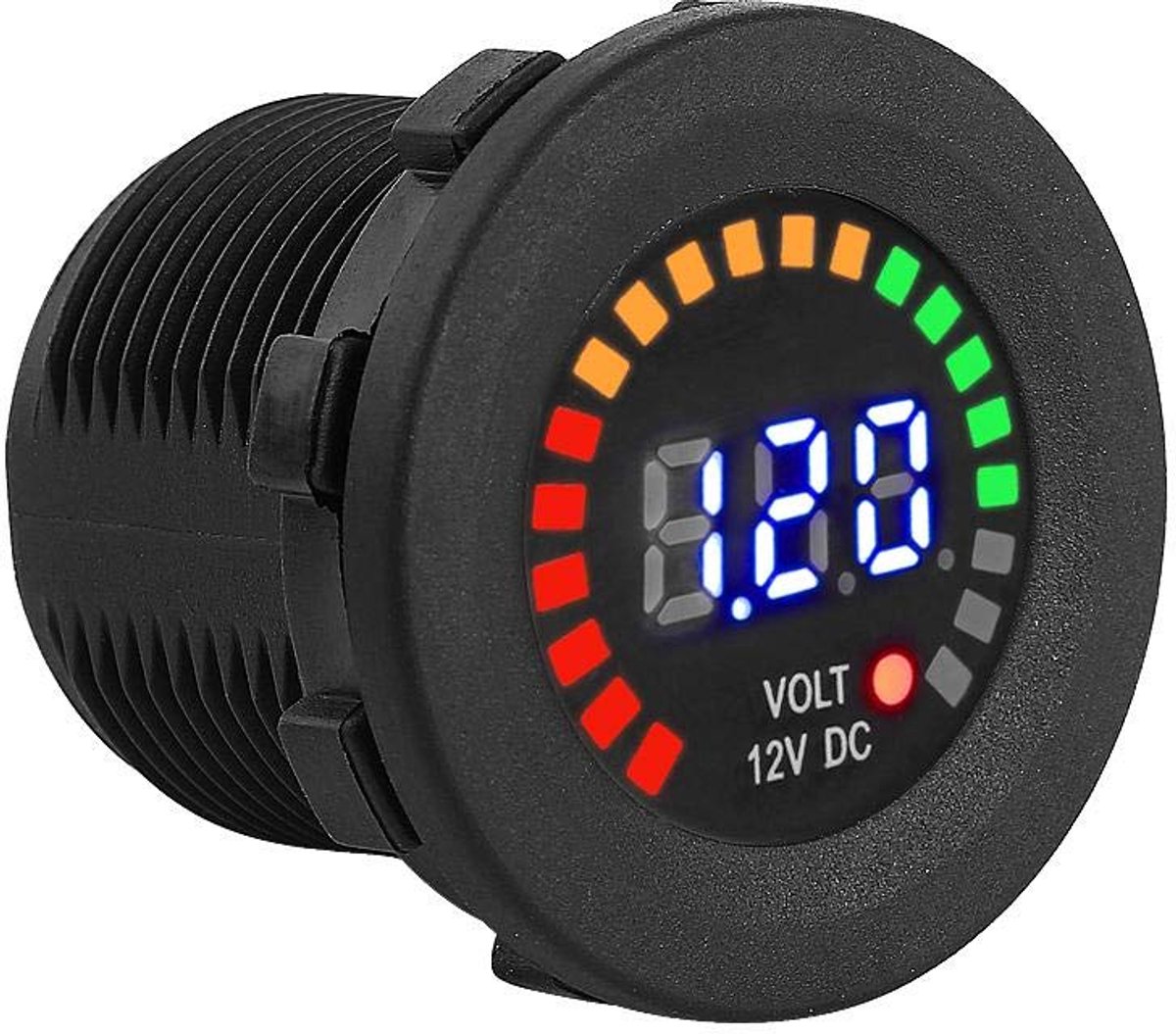 Voltmeter, Akozon 12 V motorfiets auto LED digitale weergave voltmeter, waterdicht spanning volt meter gauge, zwart digitaal display, auto batterij spanning gauge, monitor, tester, meter voltmeter