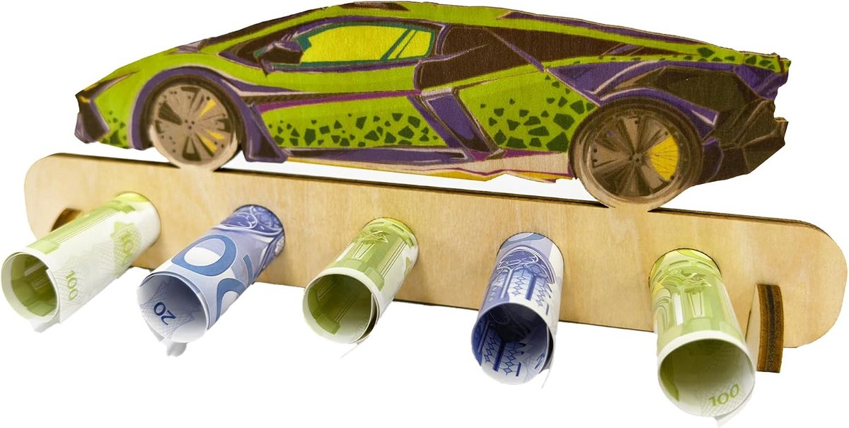 Autocadeaus voor mannen, verjaardag, geldcadeau, hout, cadeau voor racers, geldcadeau voor rijbewijs, nieuwe auto, tankvoucher, geldcadeau, houten decoratie voor vrienden, familie, vrouwen