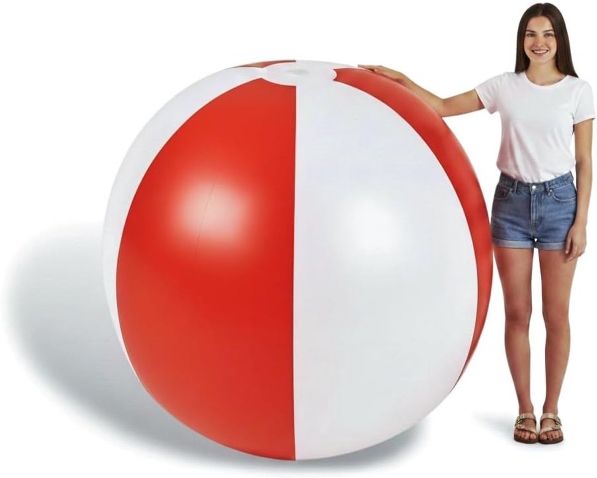 Enorme XXL opblaasbare bal, 300 cm omtrek, enorme strandbal voor kinderen en volwassenen, ideaal voor zwembad, tuin en evenementen, festivals, verjaardagsfeesten, speelgoed