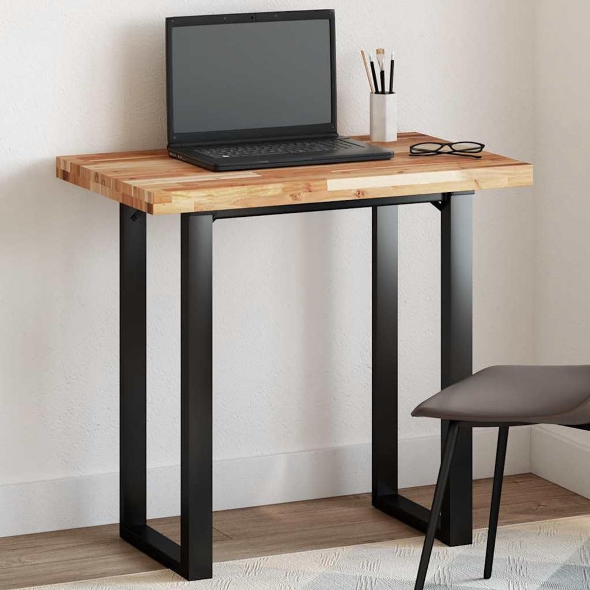 Vervangingsplaat voor tafel, eettafel, vervangend tafelblad, houten tafelblad, geschikt voor restaurant, hotel, café, eetkamer, rechthoekig, 100 x 50 x 4 cm, massief hout, acacia