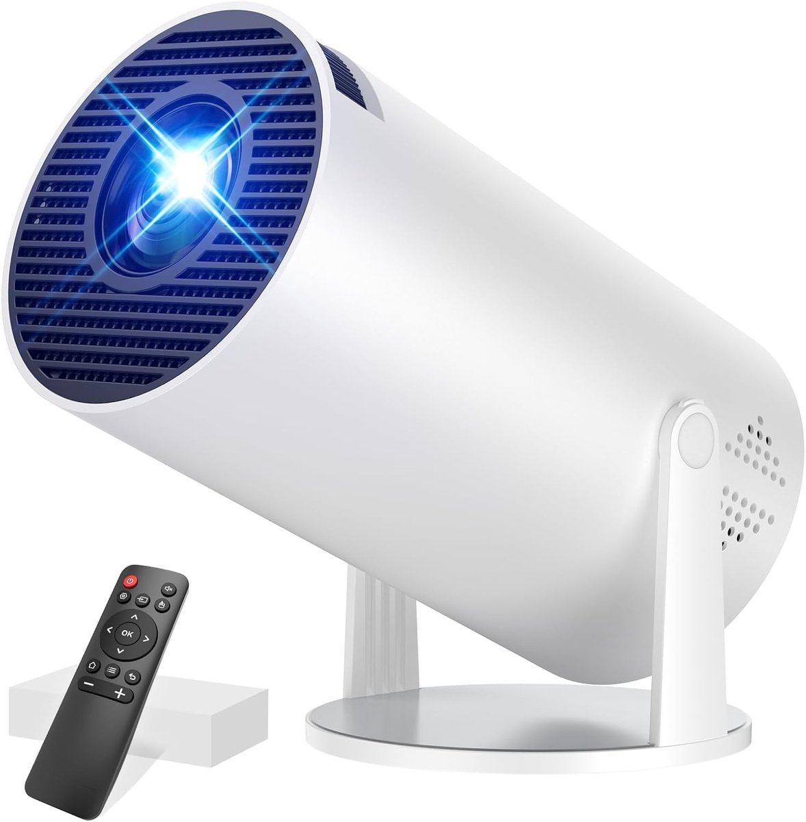 [Geïntegreerde app] Draagbare beamer, mini-projector met WiFi 6 en Bluetooth 5.4, achteruitkijkprojector, ondersteunt 4K 1080P, auto keystone, rotatie, 270 graden, compatibel met HDMI/TV Stick/Laptop