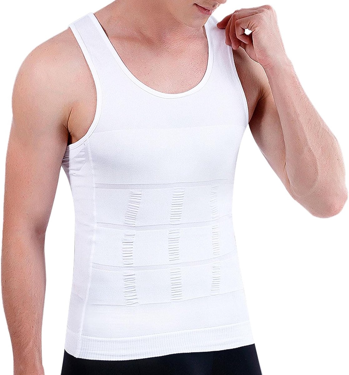Vest, compressieshirt voor heren, mouwloos, afslankend vest, onderhemd, singlet, mouwloos