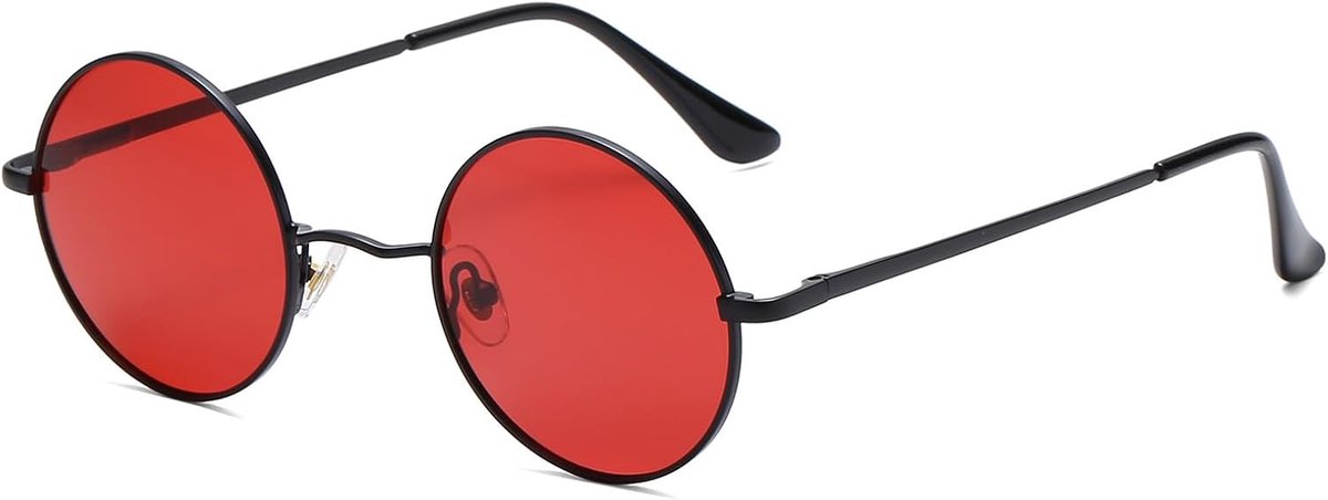 Ronde gepolariseerde zonnebril voor dames en heren, vintage ronde punk-stijl bril met UV400-bescherming
