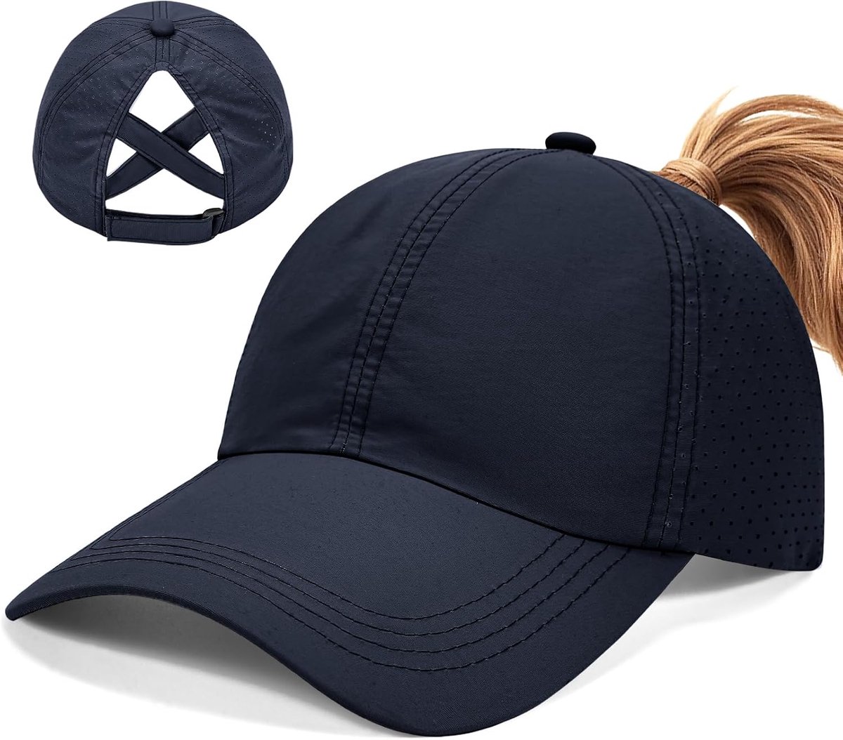 Heekpek Basecap Dames Cap Paardenstaart Mesh Pet Outdoor Zonnebescherming Hoofd Dames Sneldrogende Dames Tennis Caps Lichtgewicht Ademende Hoed