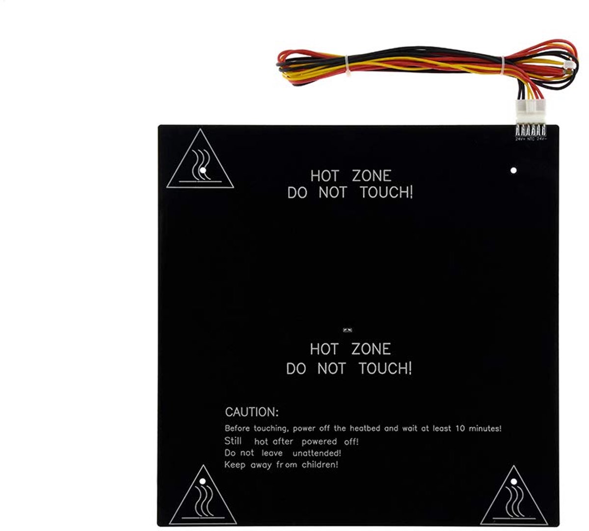 310x310mm CR10 Aluminium HeatBed 24V Broeinest 3mm Dikte Verwarmd Bed w/gaten voor Creality CR-10 3D Printer met Power Wire Kit