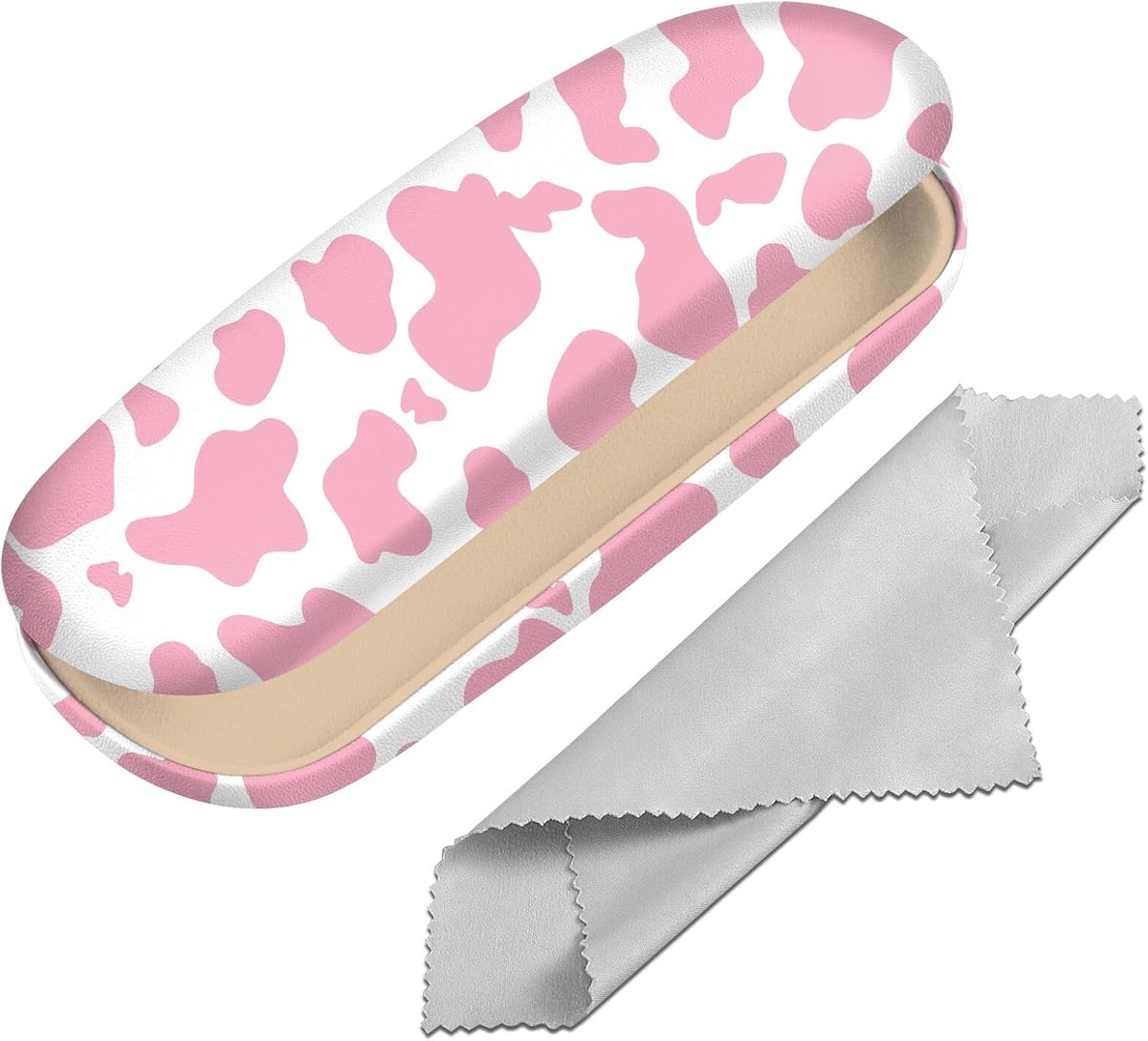 Brillenkoker Hard Shell Beschermhoes voor Bril Brillen Doos met Reinigingsdoek voor Meisjes Vrouwen Leuke Esthetische