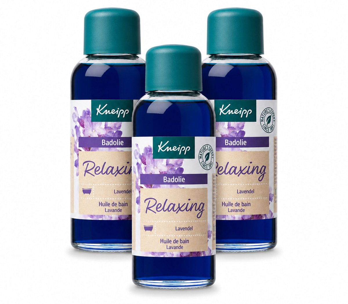 3 x Kneipp - Badolie - Lavendel - Ontspannende geur - 100 ml - Voordeelverpakking - 3 stuks