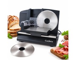 Caryota Snijmachine - Vleessnijmachine & Broodsnijmachine - 2 RVS Messen - 220W - 1-15 mm - Zwart