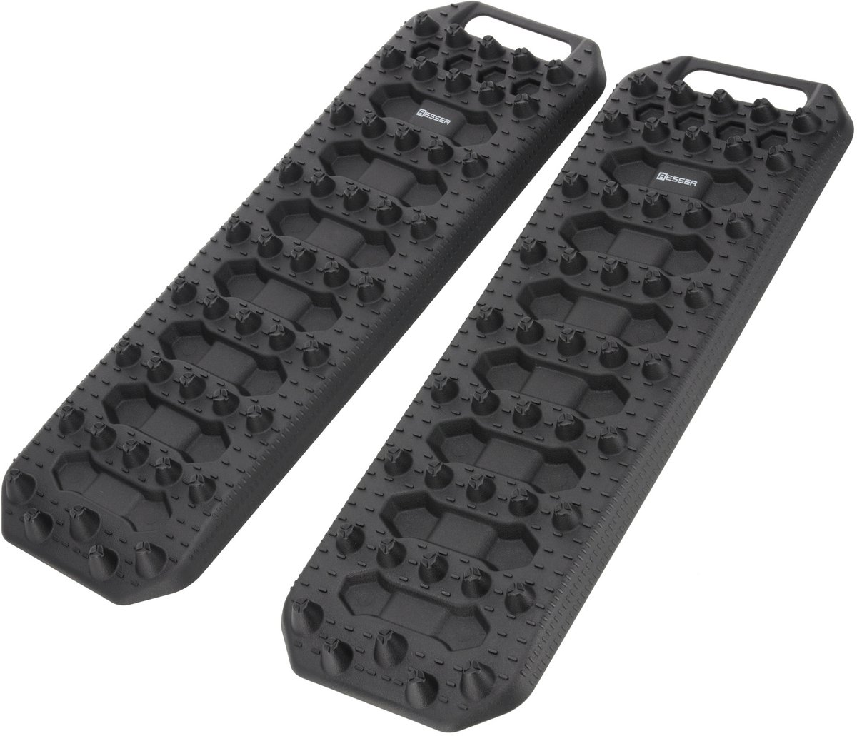 RESSER 07-1099 Starthulp Bandenladder voor Zand/Modder/Sneeuw Tractiemat voor Campers Personenauto's Vrachtwagens Zwart