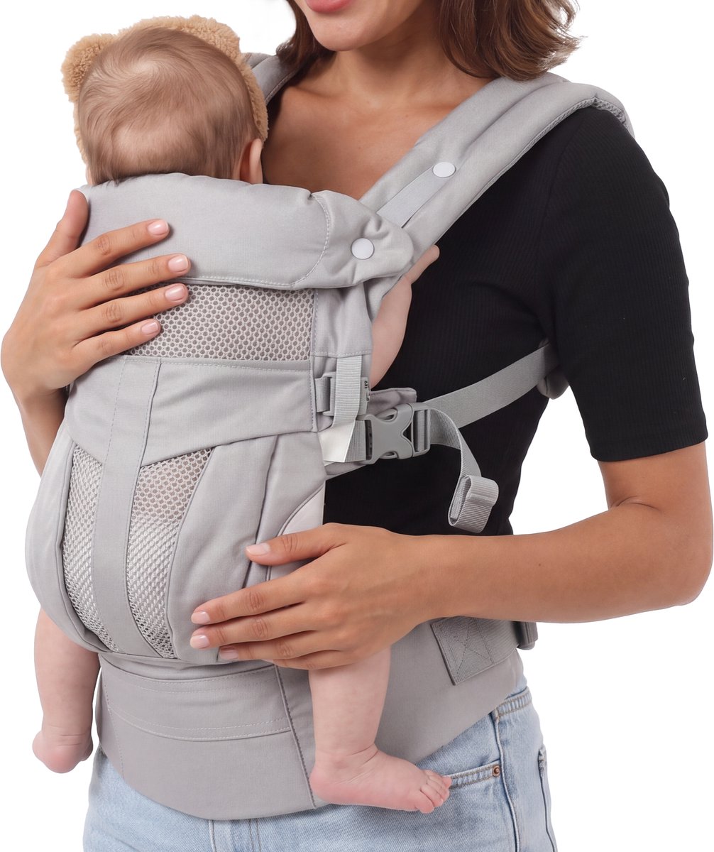 BimbelBoo® Draagzak Baby - 3 tot 24 maanden - Tot 20kg - Buik en rugdrager - Baby Carrier - Baby Draagzak