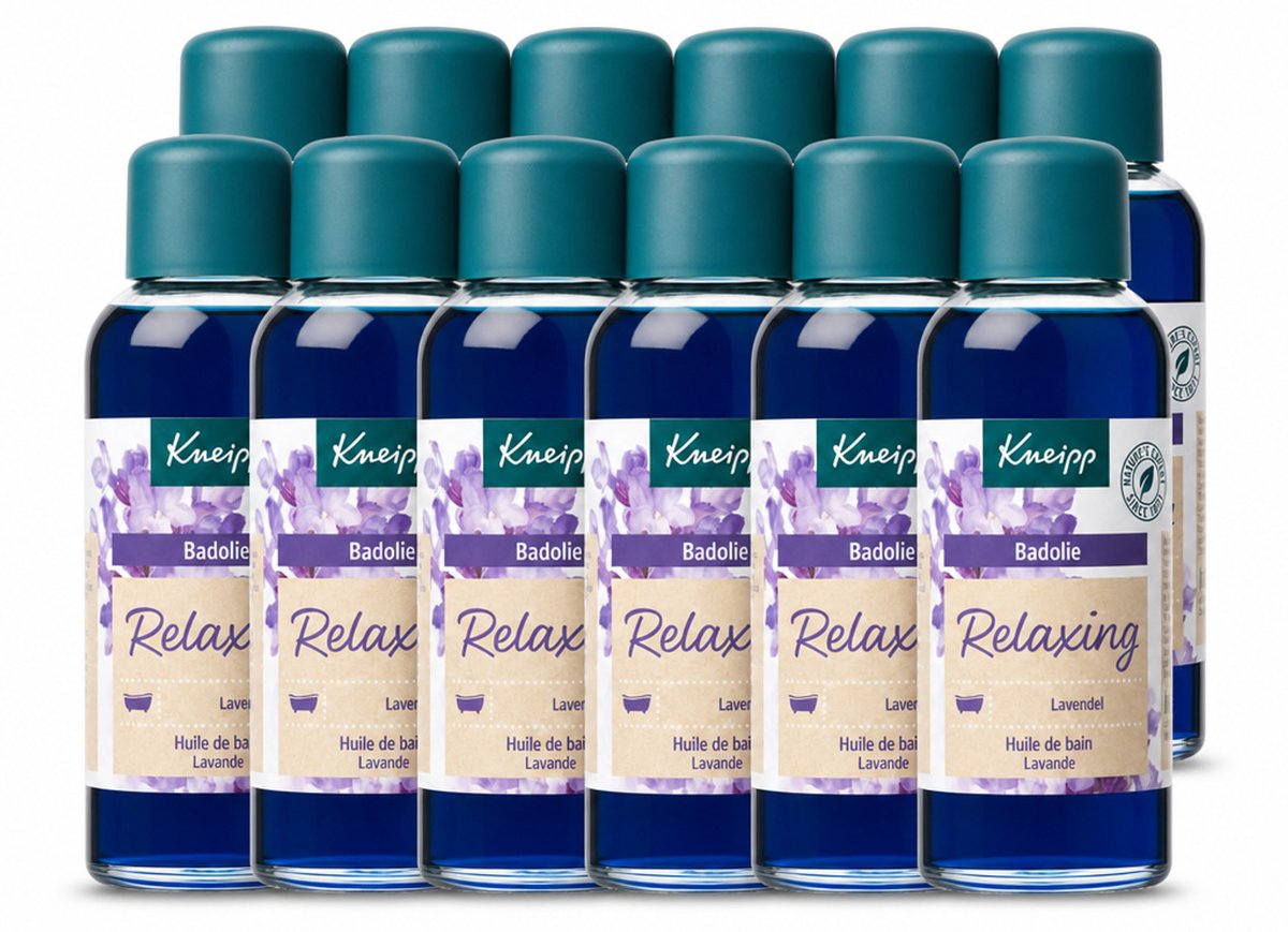 12 x Kneipp - Badolie - Lavendel - Ontspannende geur - 100 ml - Voordeelverpakking - 12 stuks