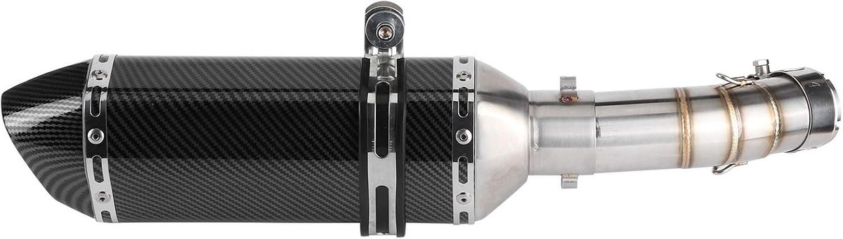 Verbeterd: Hoogwaardige Mid-Pijp en Carbon Fiber Slip-On Uitlaat voor Kawasaki Z400 2018-2020 - Prestaties, Geluid en Duurzaamheid