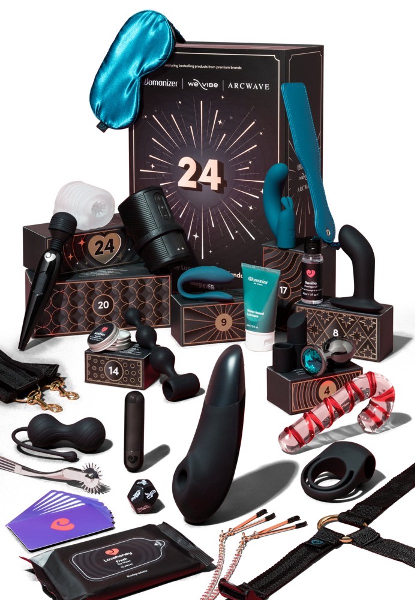 Luxe Erotische Advetskalender - Inclusief Womanizer Enhance + We-Vibe Sync Lite - Arcwave Zing