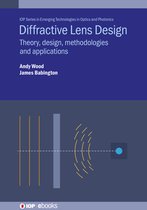 Boekomslag: Diffractive Lens Design, Theory, design, methodologies and applications. Met een illustratie van lichtgolven die door een diffractive lens gaan.