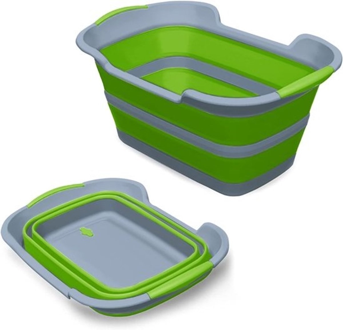 Multifunctionele opvouwbare dierenbadkuip met afvoer - draagbaar voor binnen en buiten, geschikt voor puppy's, kleine honden en katten - groene kleur
